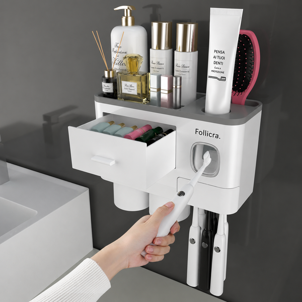 Porta Spazzolino con Dispenser di Dentifricio